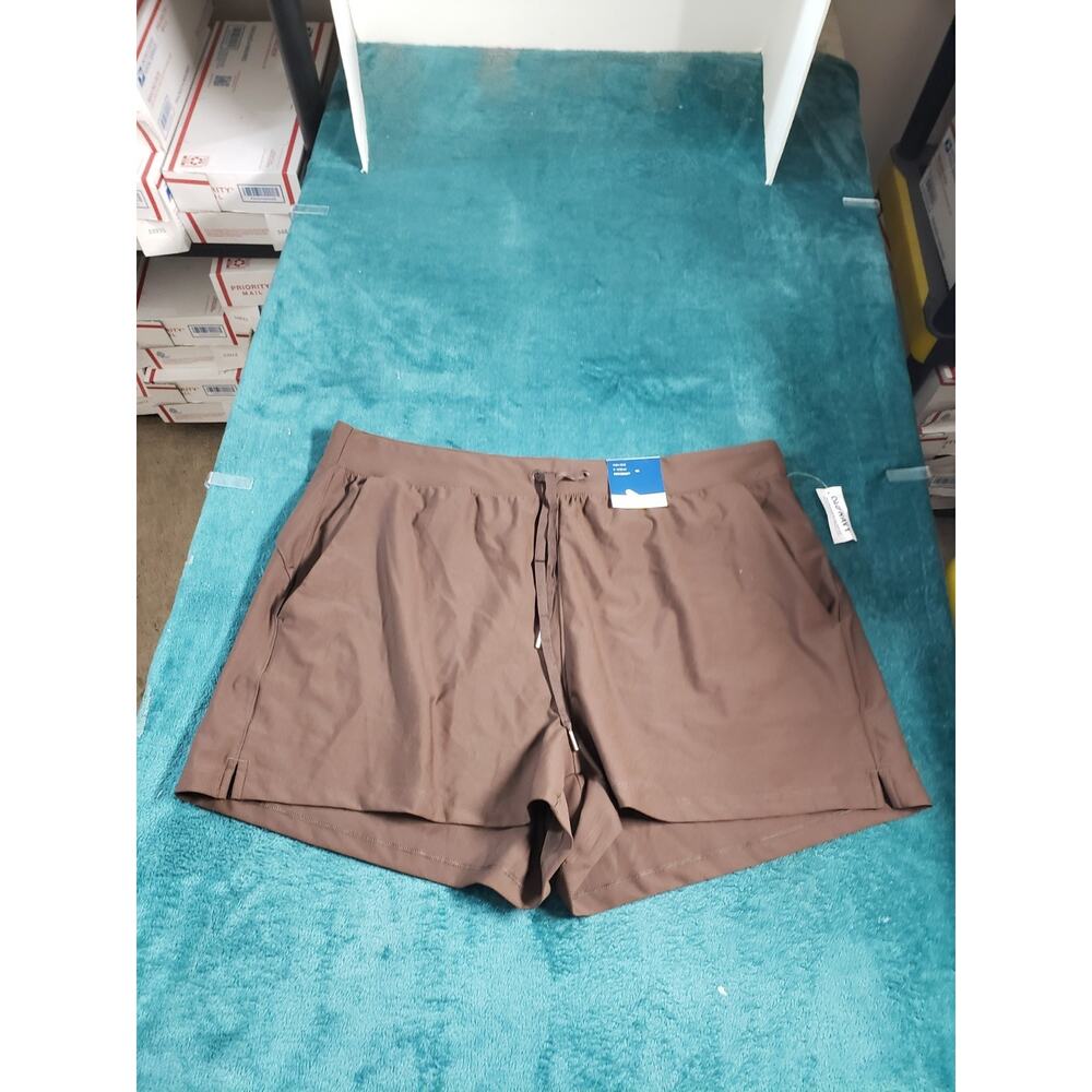 Old Navy Shorts Size Extra Large XL Womens Brown Powersoft High Rise Go Dry NWT